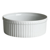 White hollow dish in Pillivuyt porcelain