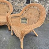 Salon en rotin 1950