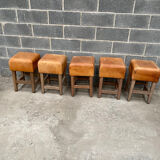 Vintage cognac stools from the 60s