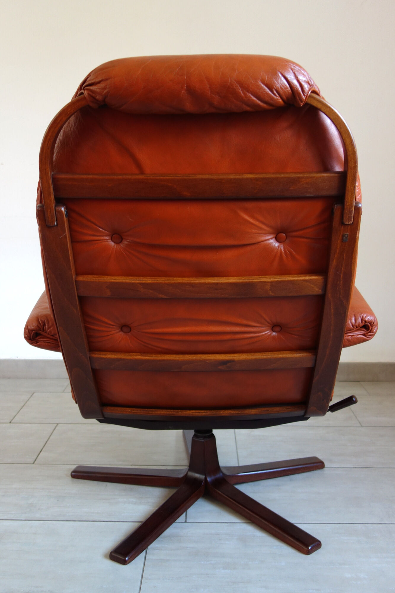 Leather armchair G Mobel, Sweden 60s