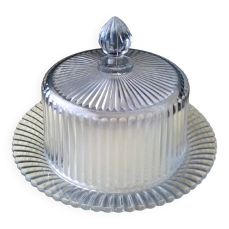 Cheese dome on its Val Saint Lambert platter