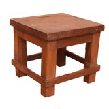 Old small Burmese teak workshop bedside table
