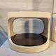 Paire de chevets cylindriques vintage en plastique ABS empilables