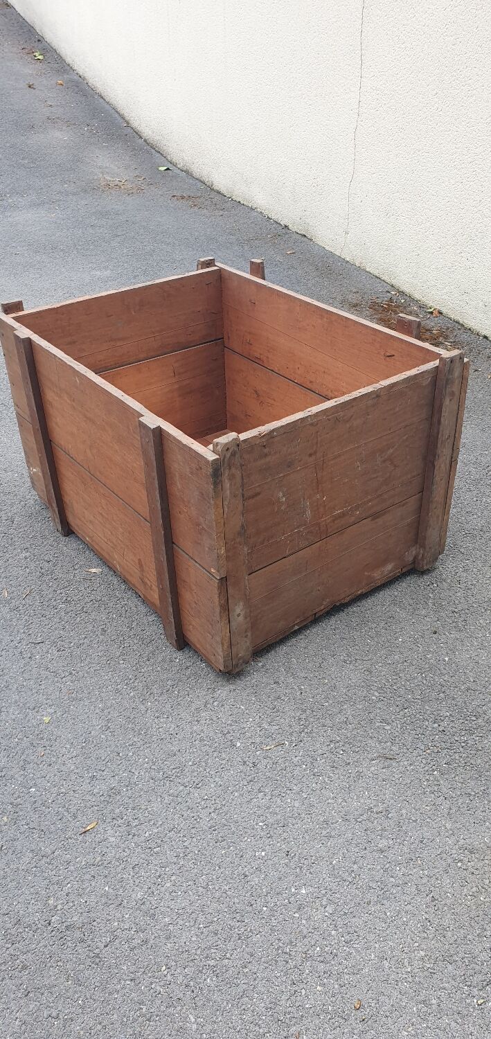 Large wooden transport crate