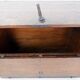 Asian wooden chest with decorative fittings