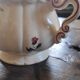 Rustic Sugar Bowl Digoin Sarreguemines 1930