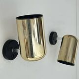 Pair of vintage adjustable brass wall lights, Italy 1970