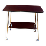 Vintage TV cabinet, 60s Formica server, gold-legged table.