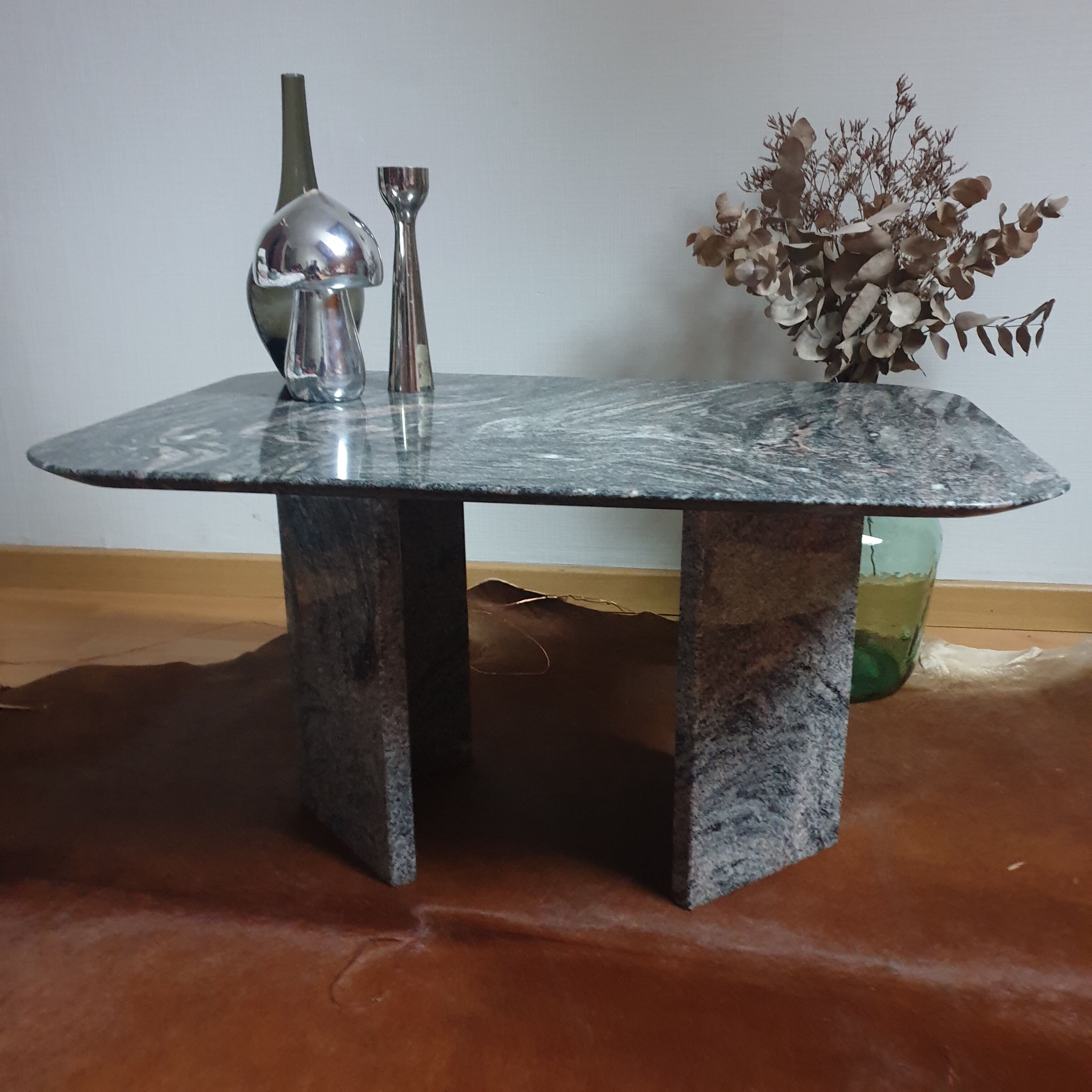 Vintage granite coffee table