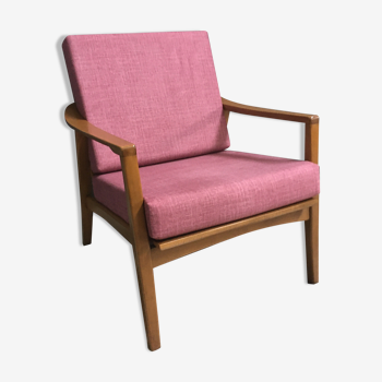 Fauteuil rose des années 1960