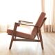Vintage rust bronze armchair Scandinavian design 1960