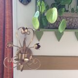 Gold metal wall light
