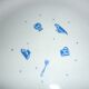 Set of 2 plates naïve blue décor on white background