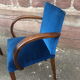 Paire de fauteuils bridge en tissu mid-century 1950 no club chesterfield