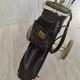 Chariot, sac et clubs de golf vintage