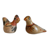 Couple bird ceramic handmade mexico vintage