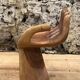 Unique vintage exotic wood hand chair, 70s