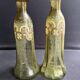 Pair of enamelled vases or carafes – Art Nouveau