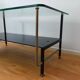 Coffee table design 50s vintage glass and brass