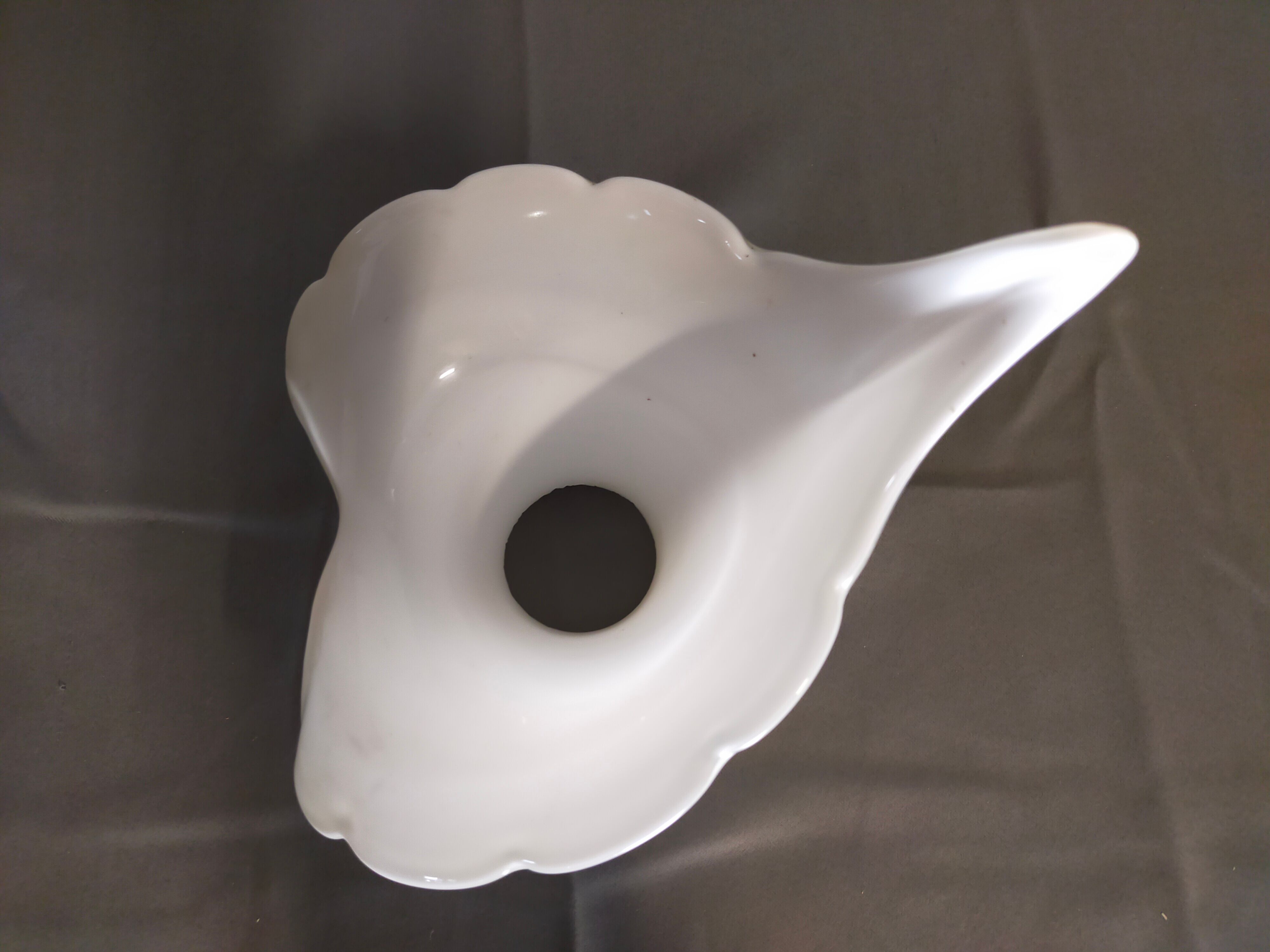 Vintage tulip white lampshade in blown glass Murano