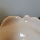 Vintage beige ceramic cup bowl shape