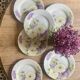 Lot de 6 assiettes plates anciennes - Reine Marguerite de KG Lunéville -