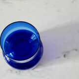 Vase en verre bleu cobalt, design scandinave