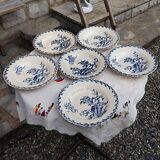 6 deep plates from Gien Chardon series