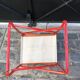 Folding metal armchair