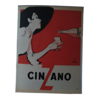 A cinzano aperitif paper advertisement from a period magazine