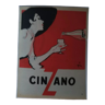 Une publicité papier apéritif  cinzano  issue d'une revue d'époque