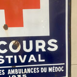 Plaque émaillée « Poste de secours »