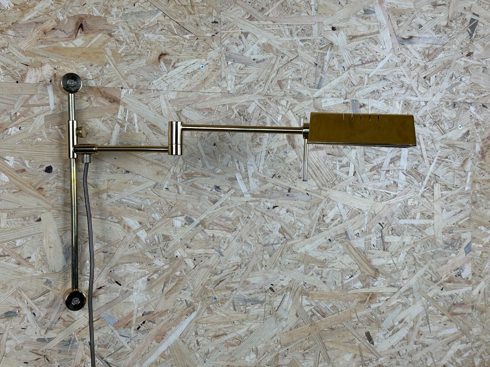 60s 70s wall lamp articulated brass Relco Made in Italy Design