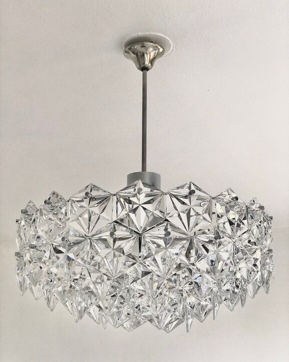 Kinkeldey Crystal Grapefruit Chandelier - Germany 70s