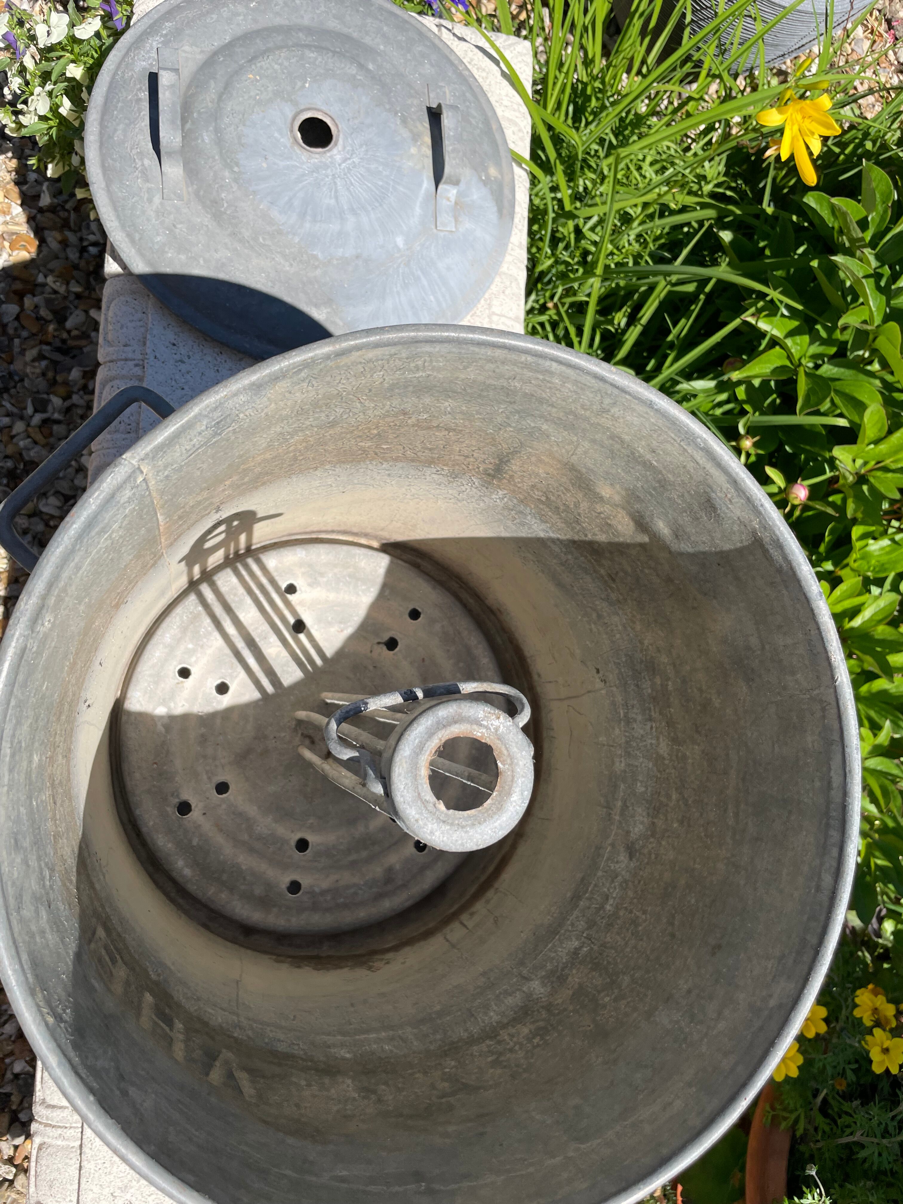 Old zinc washing machine