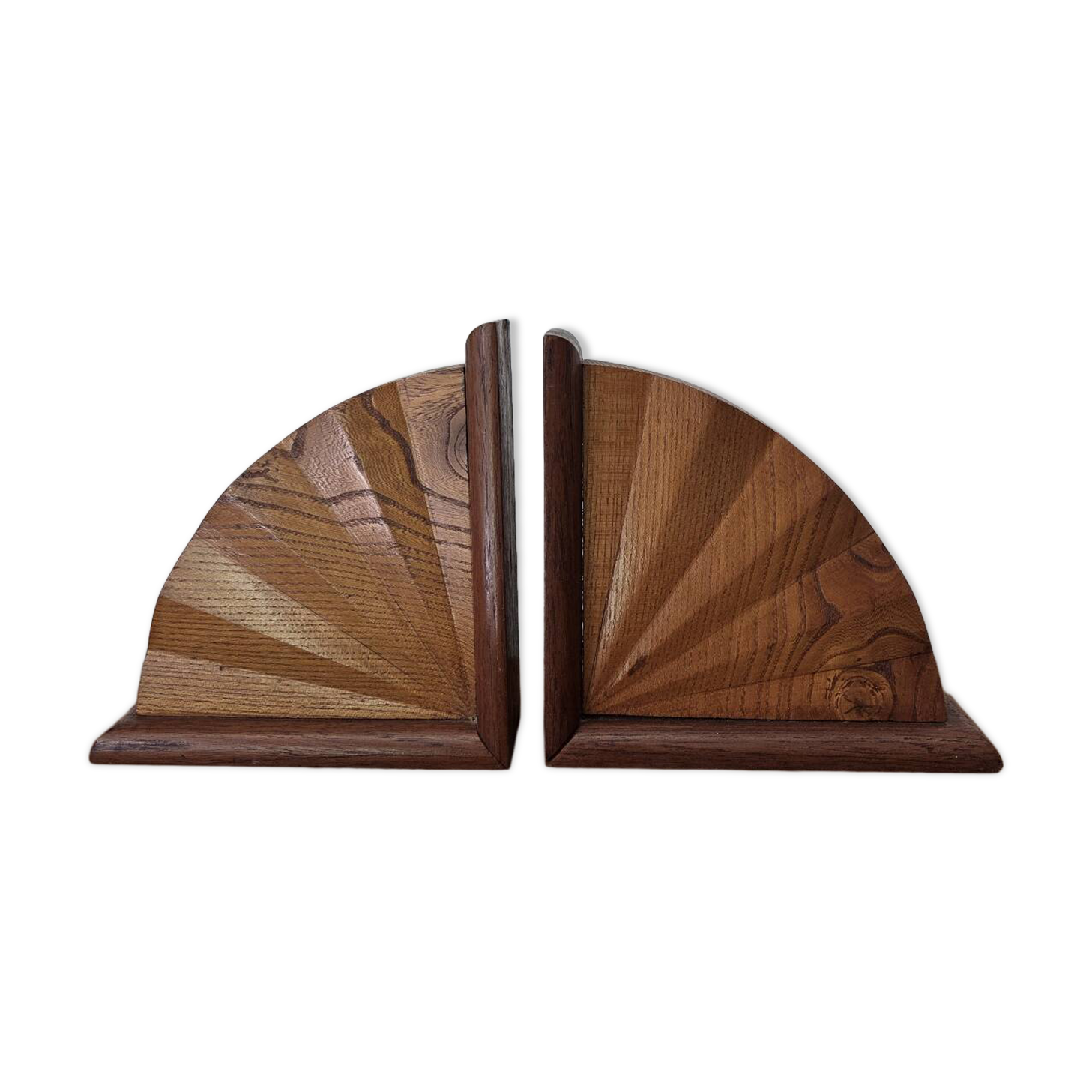 Art Deco wooden bookends