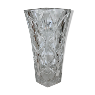 Vase années 40 en verre moulé/pressé