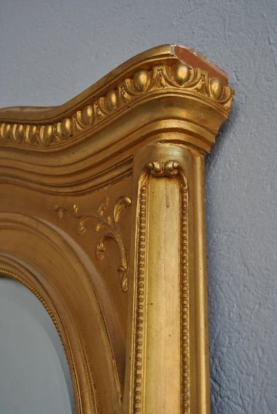 Mirror Louis XVI gilded stucco XIX 133x216cm style