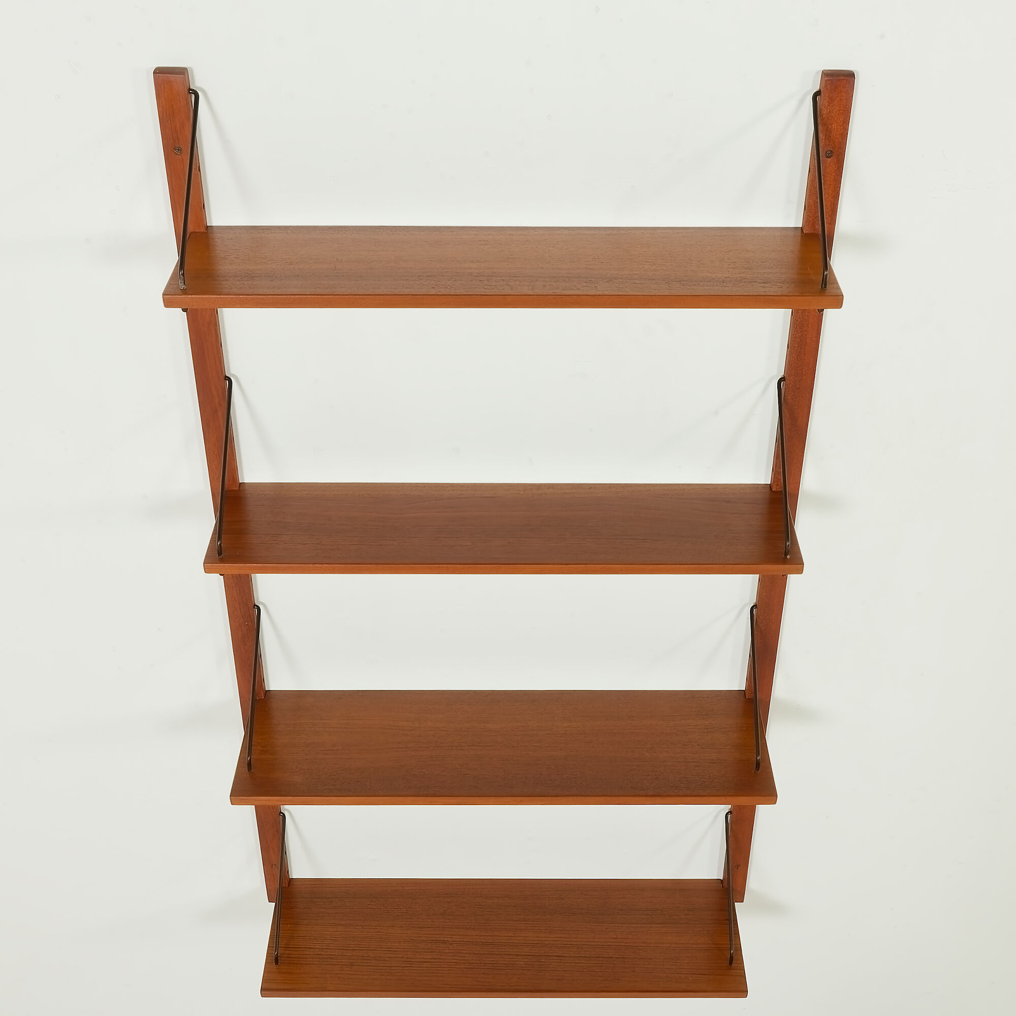 Danish teak shelving unit, set of 4 shelves, 1970s