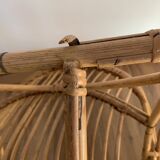 Fauteuil coquille en rotin