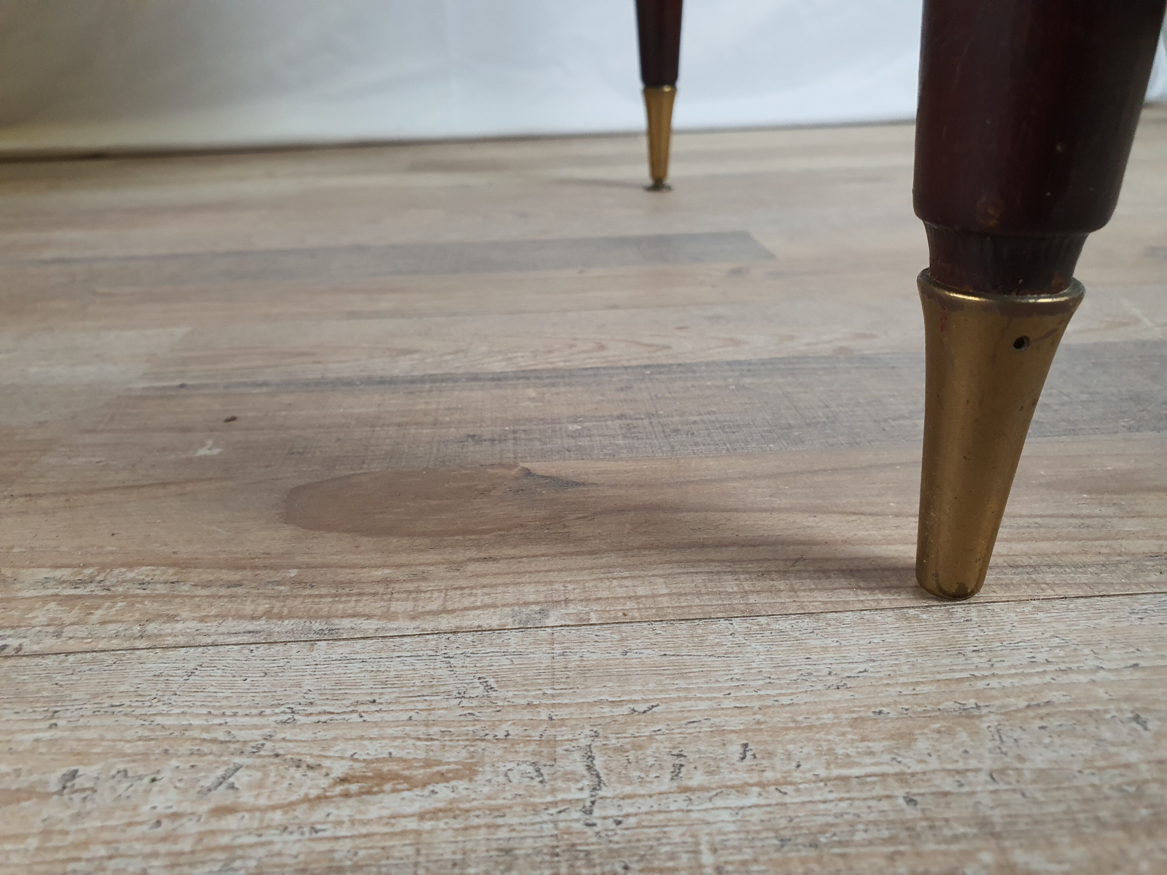 1960s sideboard in mahogany, glass and brass