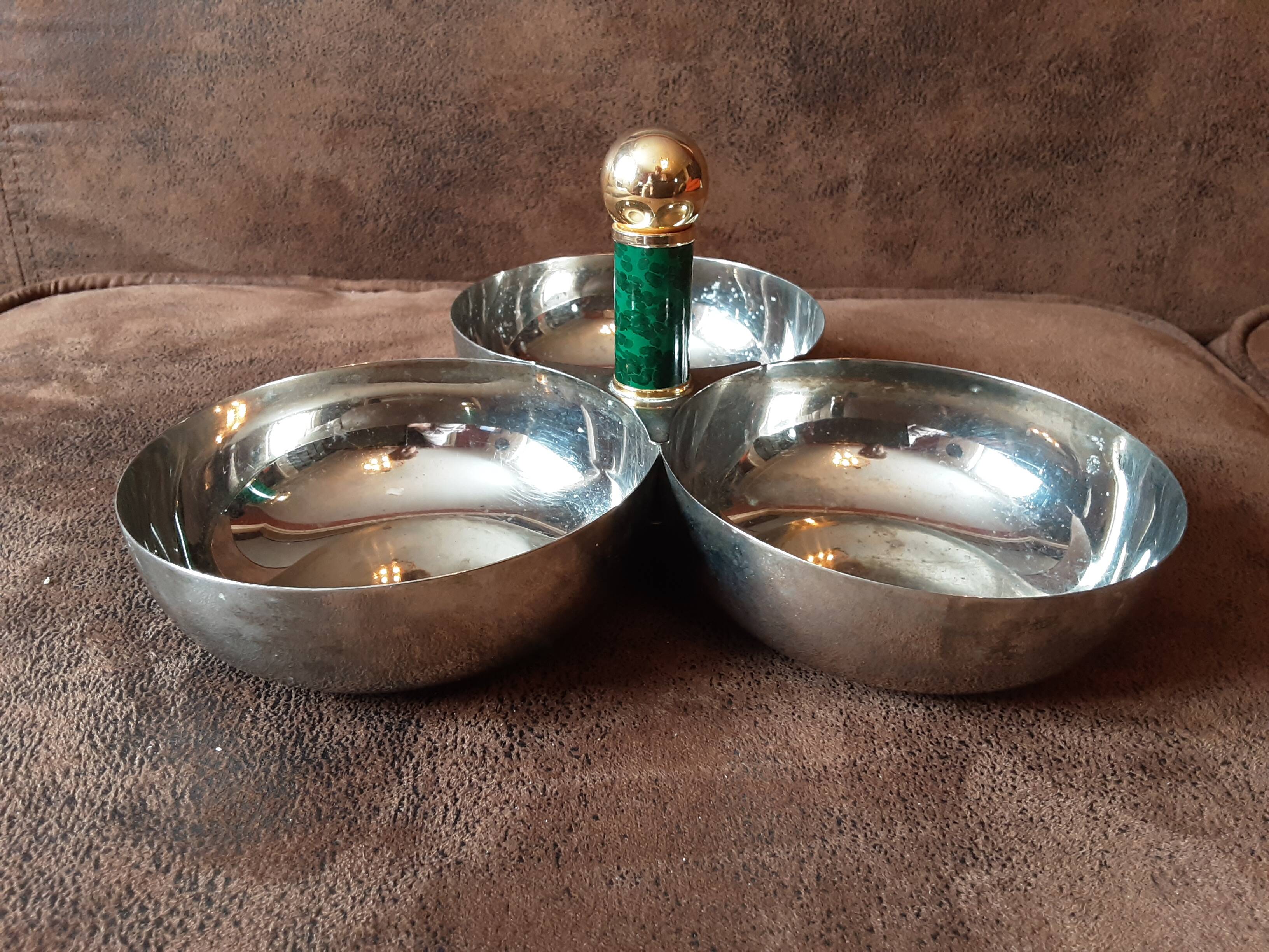Stainless steel aperitif compartment dish