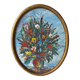 Oil painting on panel of a bouquet of colourful flowers in a vase, signed Valota.