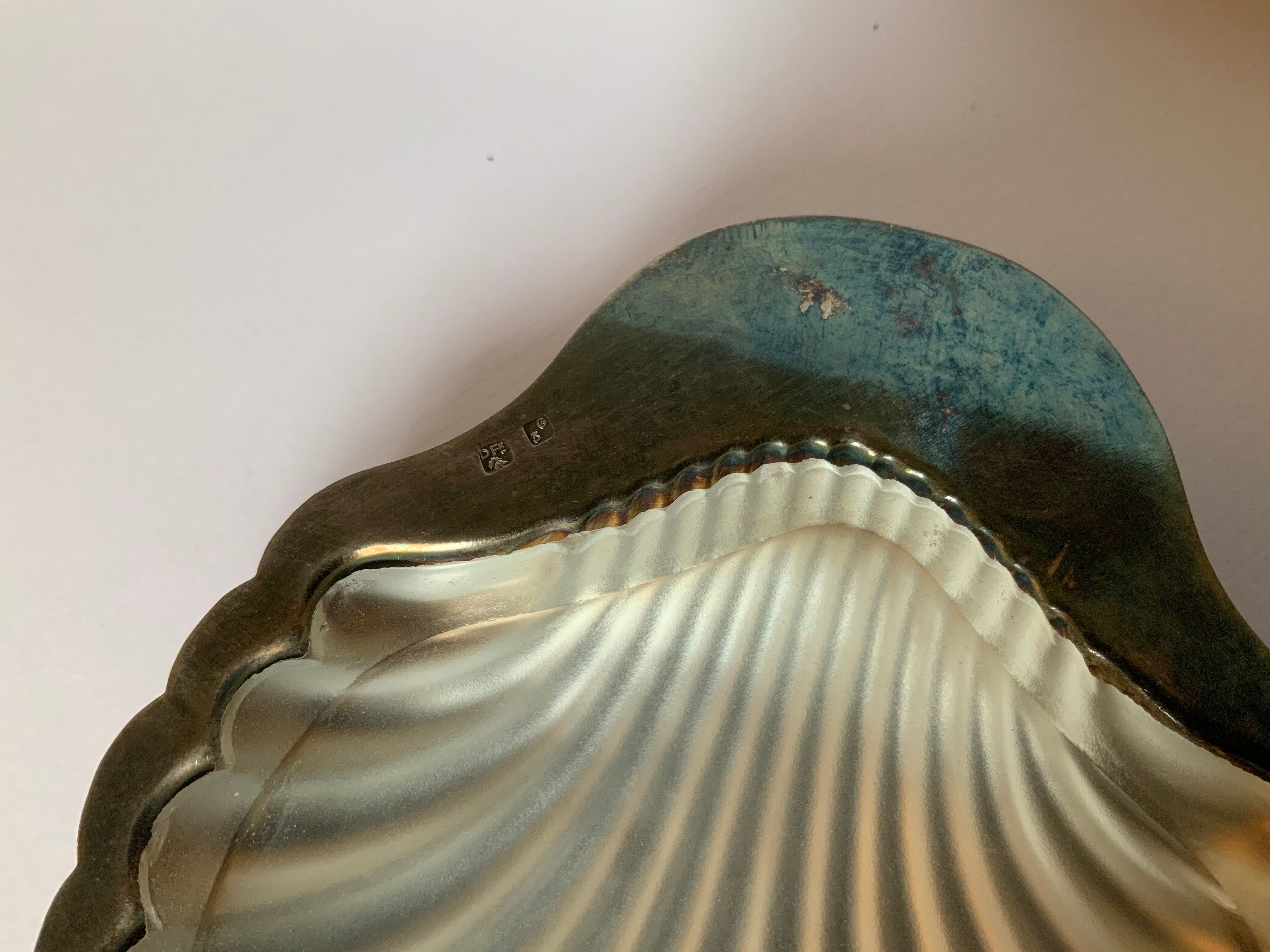 Silver metal and glass butter