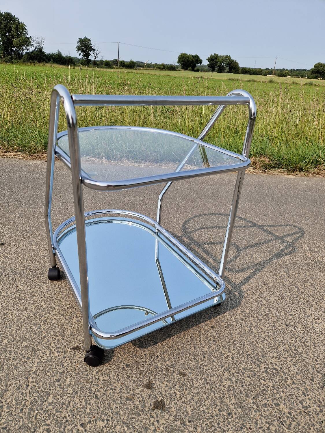 Tubular serving trolley, 1970s