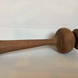 Old trumpet-shaped wooden vase