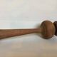 Old trumpet-shaped wooden vase