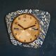 Vintage formica clock silent wall clock "Jura Flowers"
