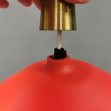 Hanging lamp in double layer glass, Danish from the 1970s-80s.