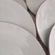 Set of 12 terracotta dinner plates enameled in green cecina